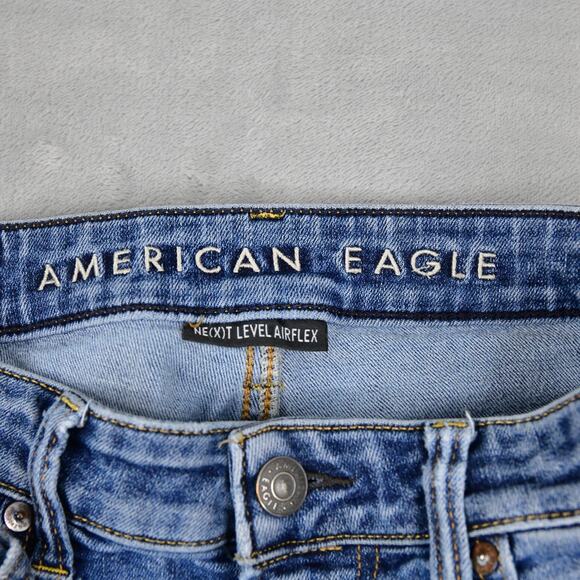 American Eagle Jeans Mens 30x32 (29x30 Meas) Original Straight Blue Denim - Picture 2 of 11